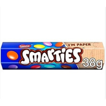 Smarties Hexatube Kids Chocolate Tube 38g - 36 Pack