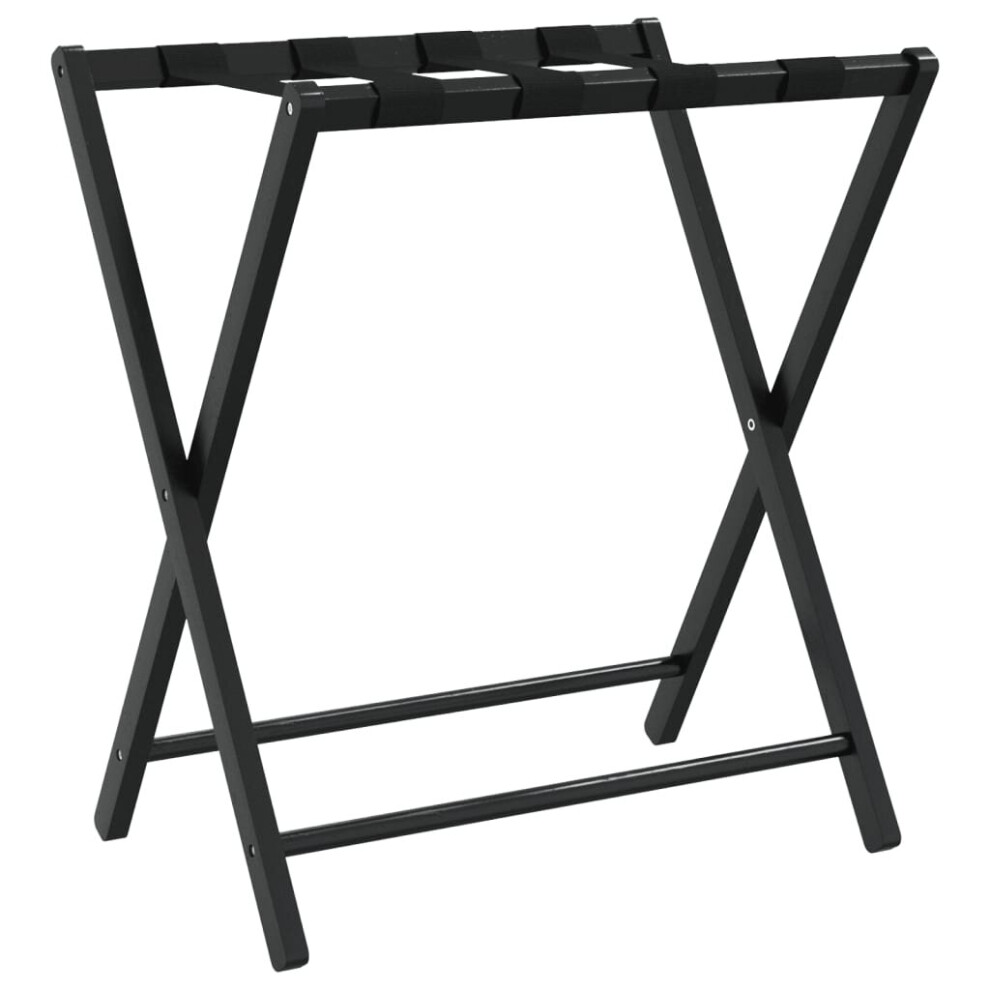 Vidaxl Luggage Rack Suitcase Stand Luggage Stand Suitcase Holder Black Bamboo