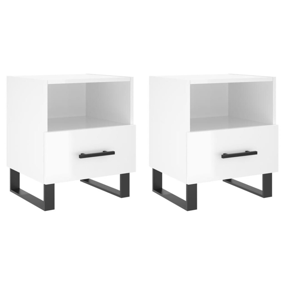 Vidaxl Bedside Cabinets Side Table Nightstand 2 Pcs Sonoma Oak Engineered Wood