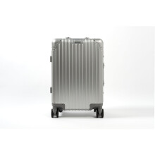 Aluminium Suitcase 20" Carry On Premium Spinner Case - Silver