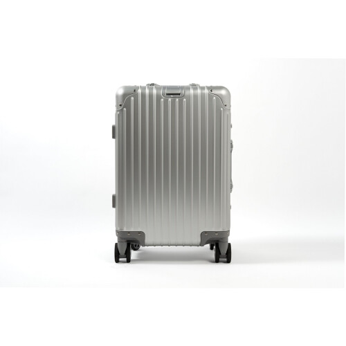 Aluminium Suitcase 20" Carry On Premium Spinner Case - Silver