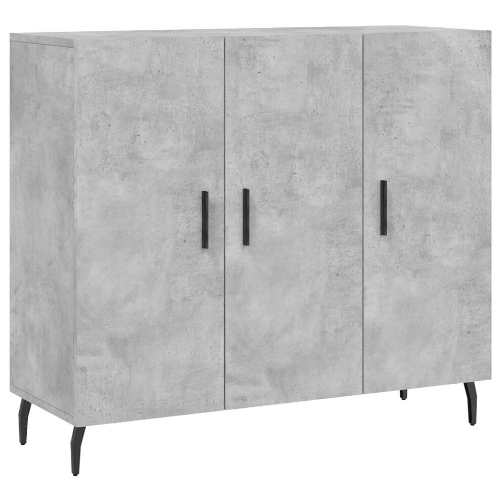 Vidaxl Sideboard Storage Cabinet Side Cabinet Concrete Engineered Wood Grey