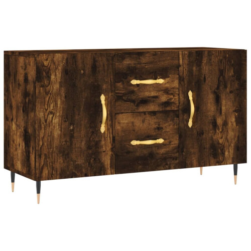 VidaXL vidaXL Sideboard Storage Side Cabinet Cupboard Smoked Oak Engineered Wood