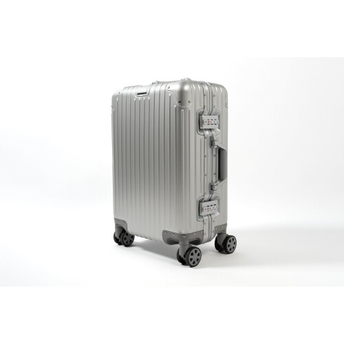 Aluminium Suitcase 20" Carry On Premium Spinner Case - Silver 1