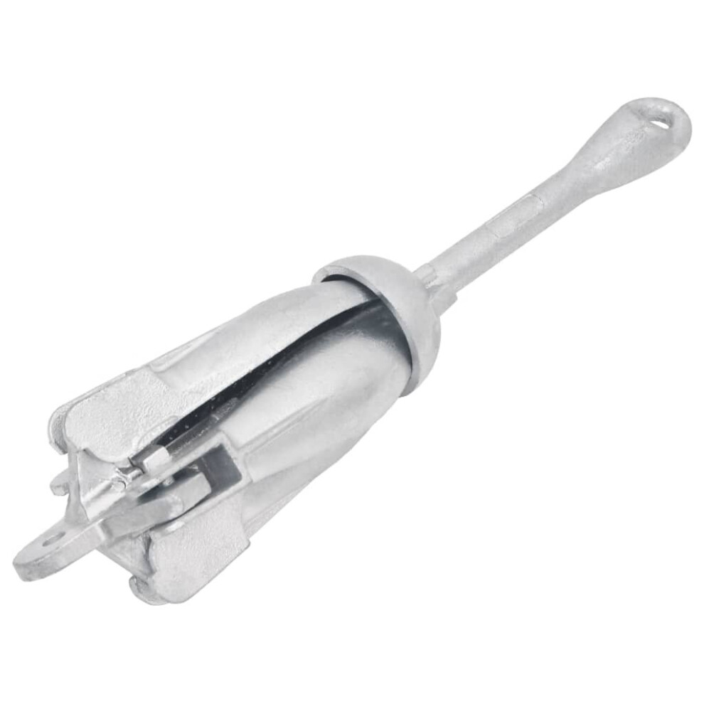 Vidaxl (2.5 Kg, Without Rope) Folding Anchor Grappling Portable Grapnel Marine Boat Anchor Iron Silver