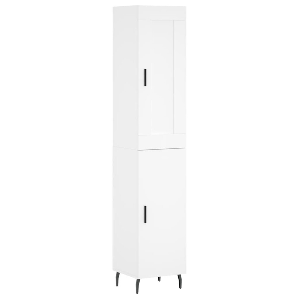 (white, 1 door) vidaXL Highboard Sideboard Tall Storage Cabinet Side Cabinet Engineered Wood