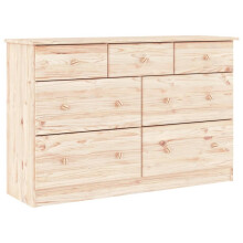 (brown) vidaXL Chest of Drawers Wooden Storage Cabinet Sideboard ALTA Solid Wood Pine