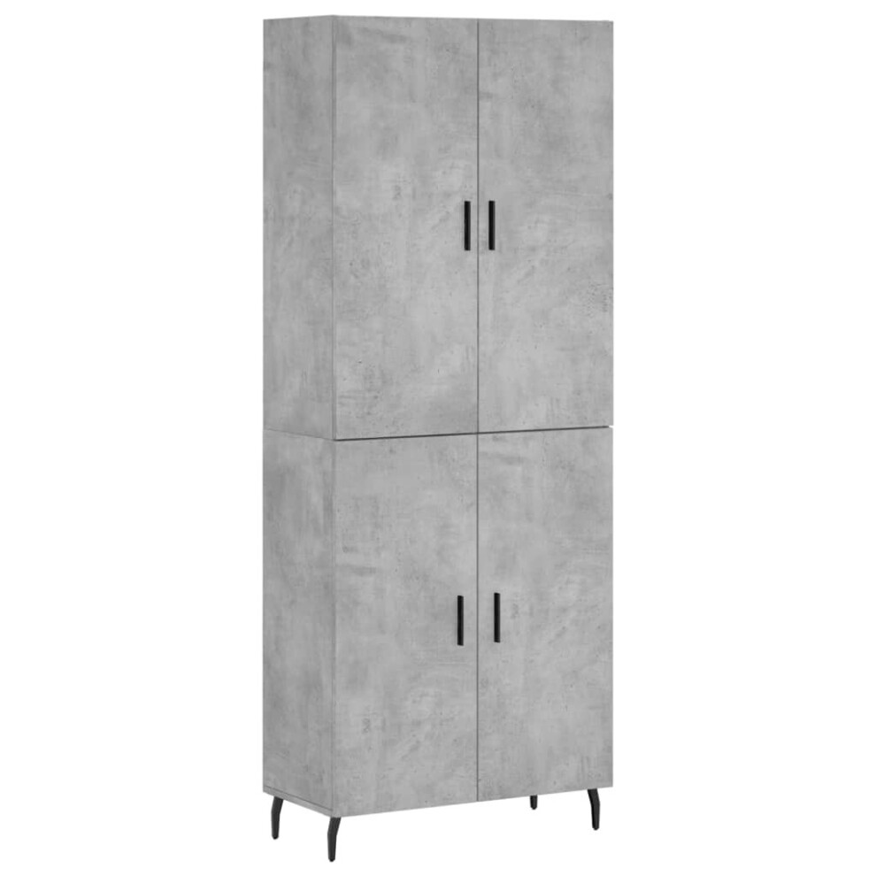 (concrete grey, 2 doors) vidaXL Highboard Sideboard Storage Cabinet Side Cabinet White Engineered Wood