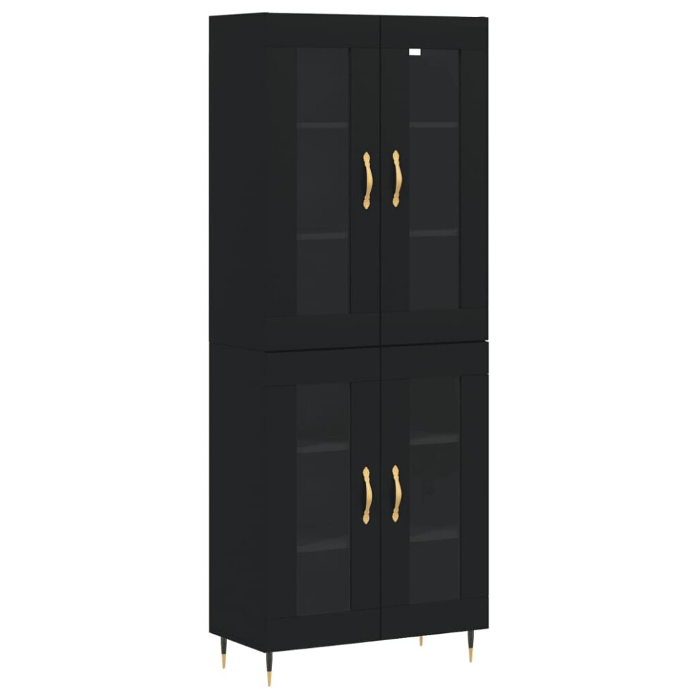 (black, 3 drawers) vidaXL Highboard Sideboard Tall Storage Cabinet Side Cabinet Engineered Wood