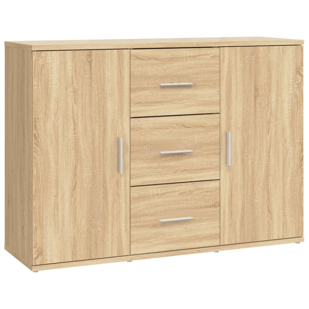 Vidaxl (Sonoma Oak) Sideboard Storage Cabinet Cupboard Highboard Cabinet Engineered Wood