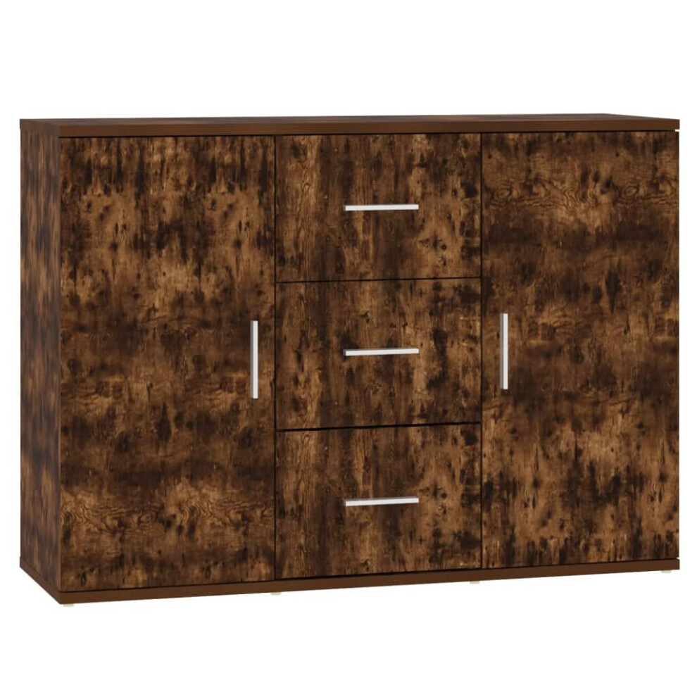 Vidaxl (Smoked Oak) Sideboard Storage Cabinet Cupboard Highboard Cabinet Engineered Wood
