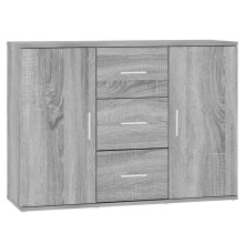(grey sonoma) vidaXL Sideboard Storage Cabinet Cupboard Highboard Cabinet Engineered Wood