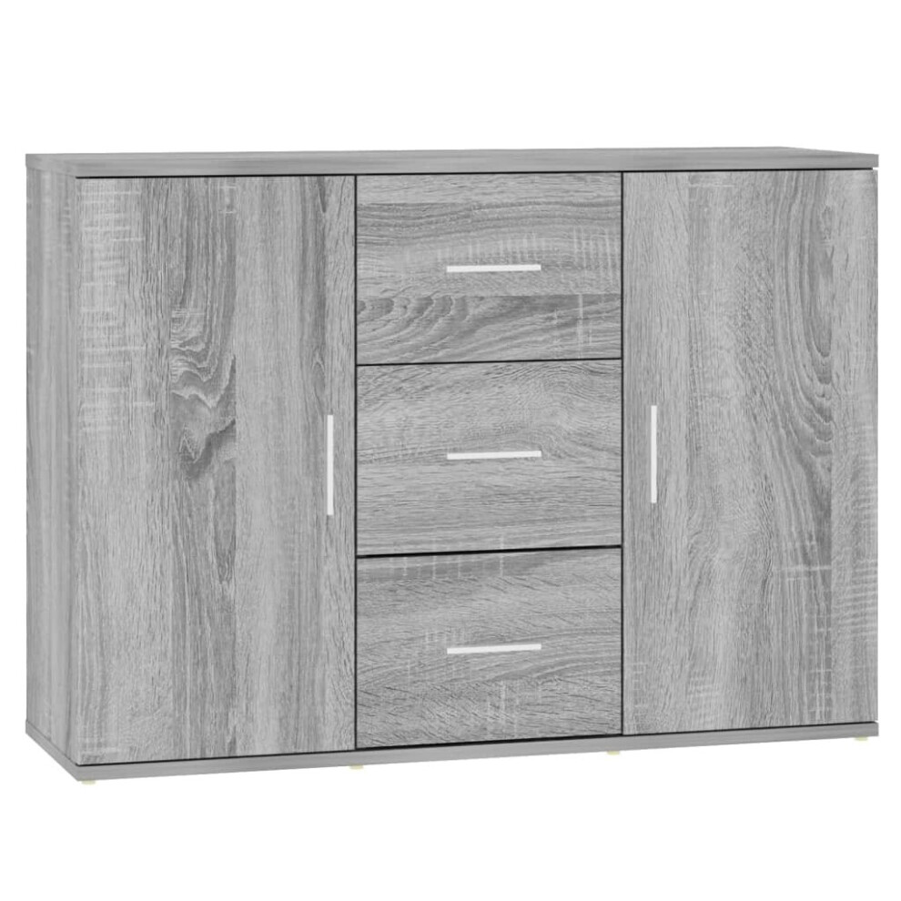 Vidaxl (Grey Sonoma) Sideboard Storage Cabinet Cupboard Highboard Cabinet Engineered Wood