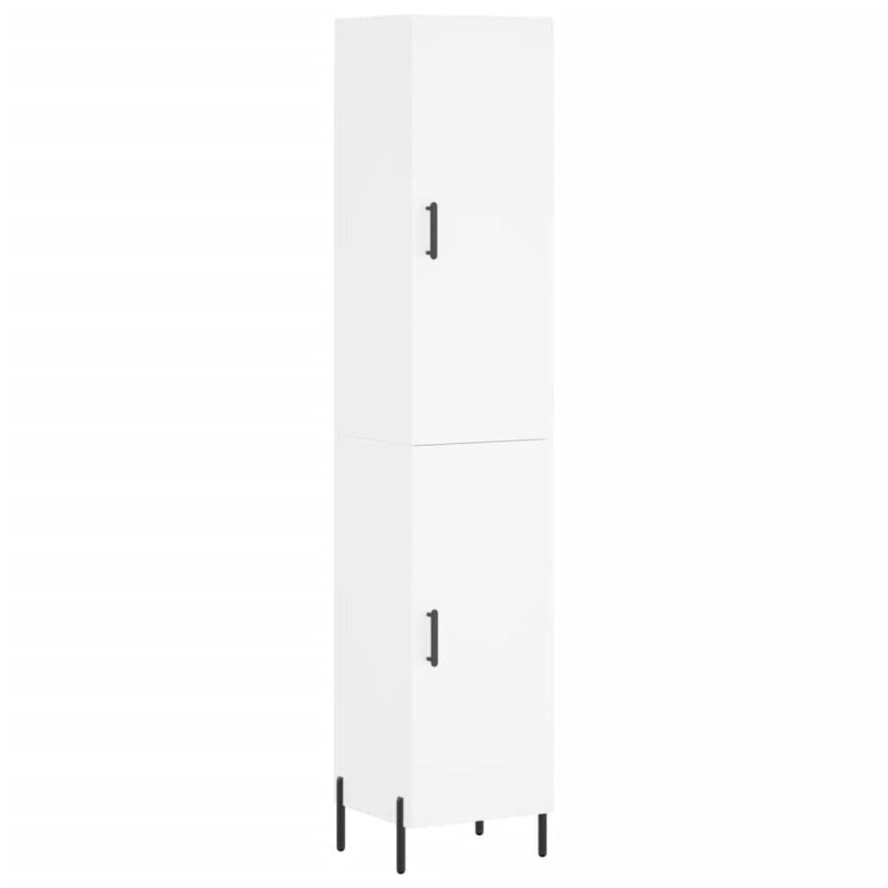 (white, 1 door) vidaXL Highboard Sideboard Tall Storage Cabinet Side Cabinet Engineered Wood