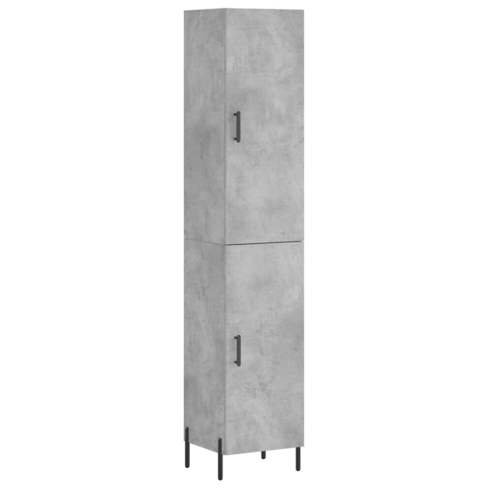 (concrete grey, 1 door) vidaXL Highboard Sideboard Tall Storage Cabinet Side Cabinet Engineered Wood