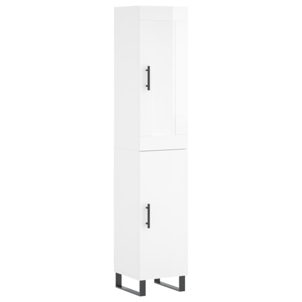 (high gloss white, 1 door) vidaXL Highboard Sideboard Tall Storage Cabinet Side Cabinet Engineered Wood