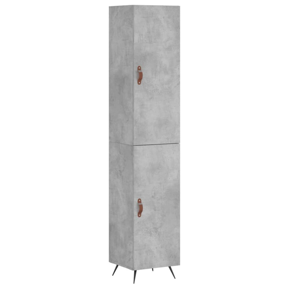 (concrete grey, 1 door) vidaXL Highboard Sideboard Tall Storage Cabinet Side Cabinet Engineered Wood