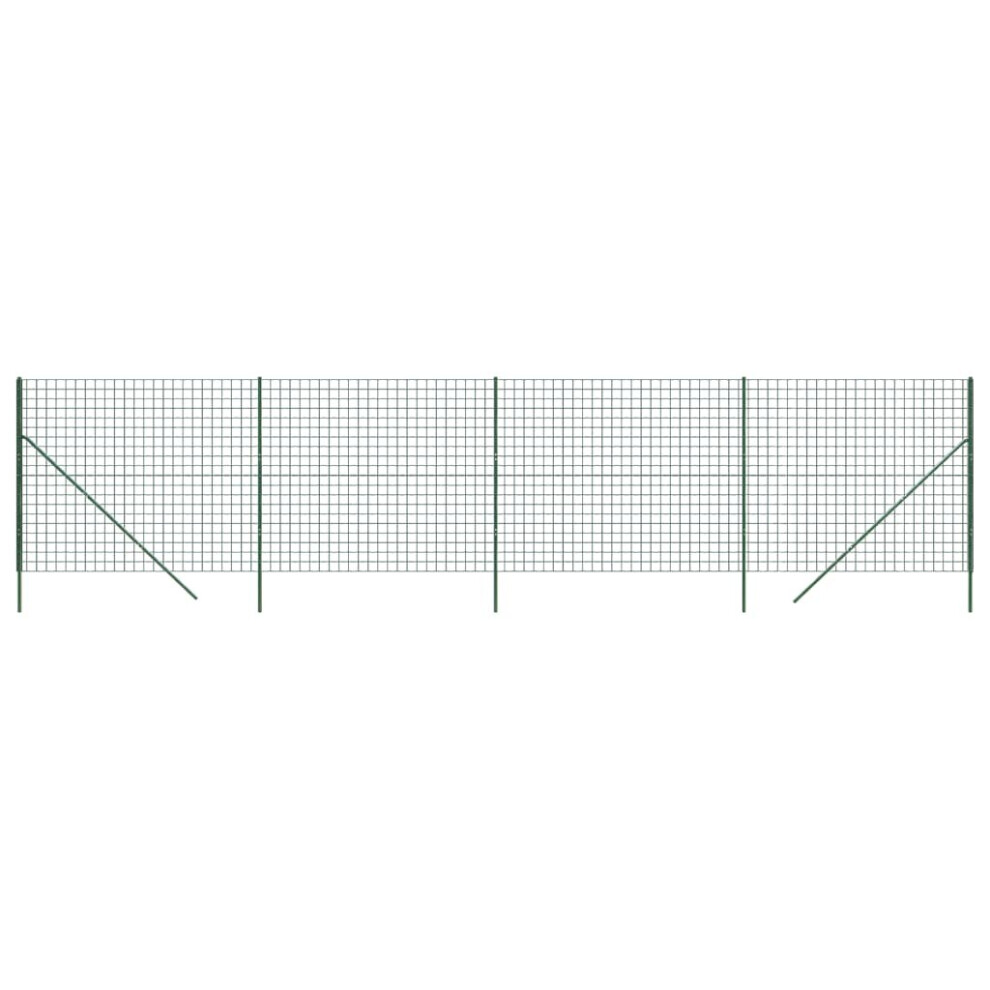 (green, 2 x 10 m) vidaXL Wire Mesh Fence Garden Wire Fencing Mesh Outdoor Fence Galvanised Steel