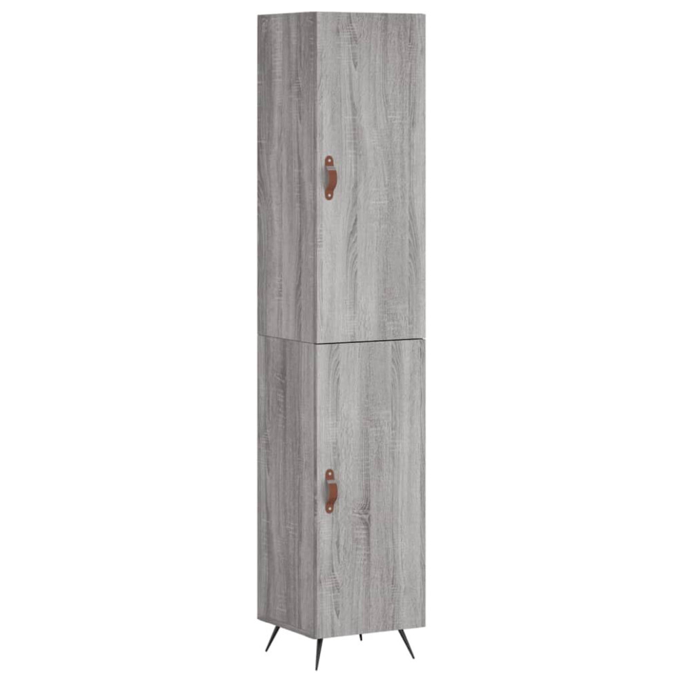 (grey sonoma, 1 door) vidaXL Highboard Sideboard Tall Storage Cabinet Side Cabinet Engineered Wood