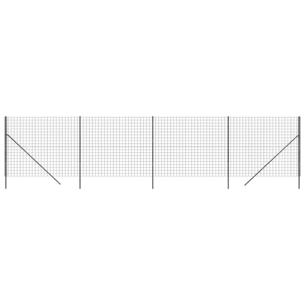 (anthracite, 1.4 x 10 m) vidaXL Wire Mesh Fence Garden Wire Fencing Mesh Outdoor Fence Galvanised Steel