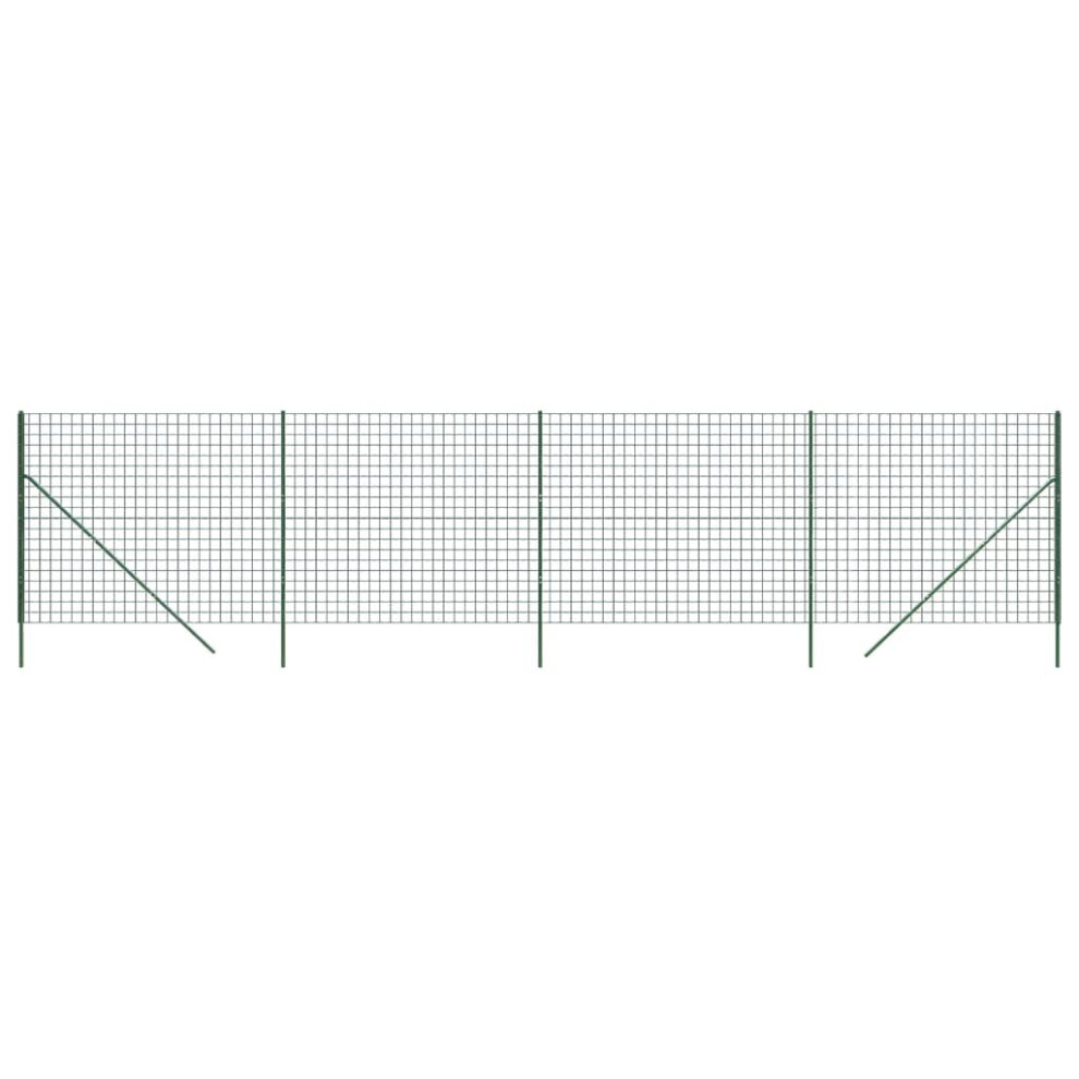 (green, 2.2 x 10 m) vidaXL Wire Mesh Fence Garden Wire Fencing Mesh Outdoor Fence Galvanised Steel