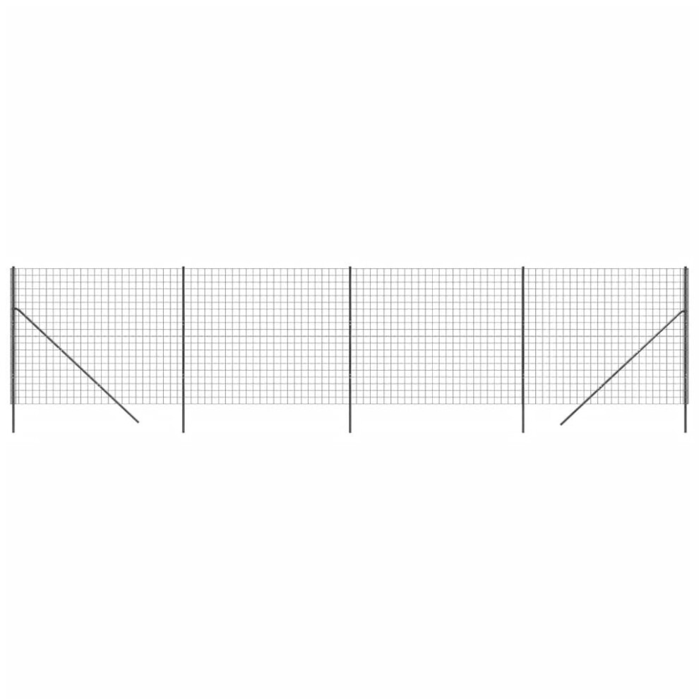 (anthracite, 1.6 x 10 m) vidaXL Wire Mesh Fence Garden Wire Fencing Mesh Outdoor Fence Galvanised Steel