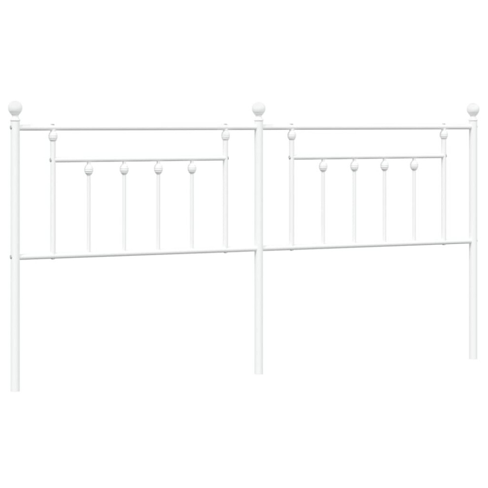 Vidaxl (White, 193 Cm) Metal Headboard Bed Header Bed Headboard Black Headboard Black 80 Cm White,Black