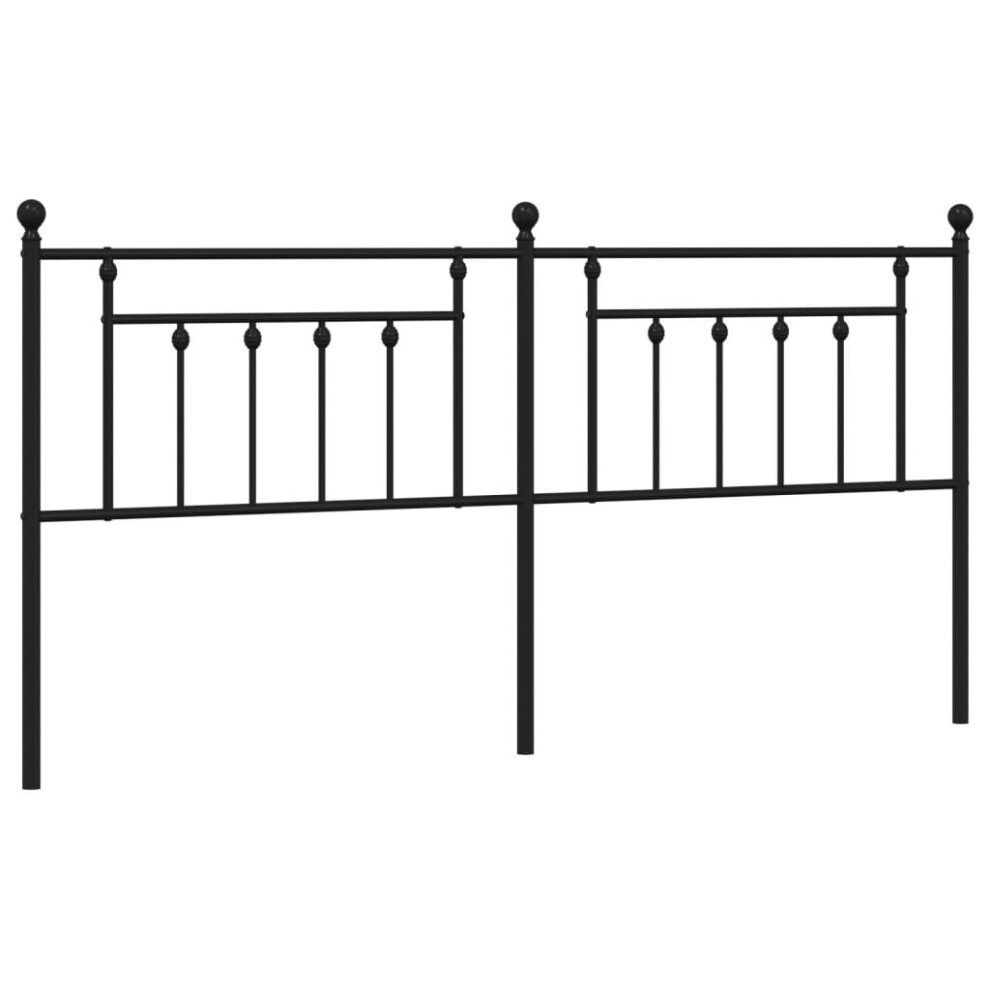 (black, 193 cm) vidaXL Metal Headboard Bed Header Bed Headboard Black Headboard Black 80 cm