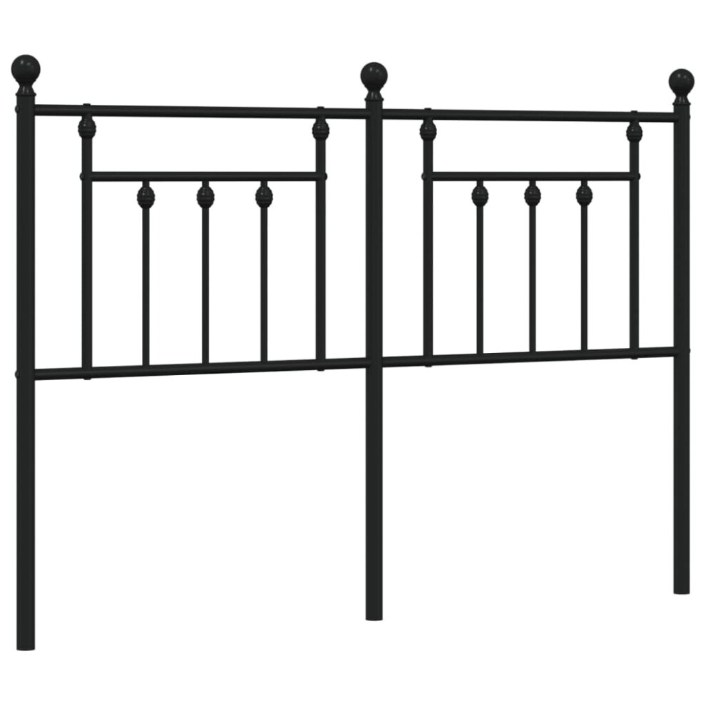 (black, 140 cm) vidaXL Metal Headboard Bed Header Bed Headboard Black Headboard Black 80 Cm