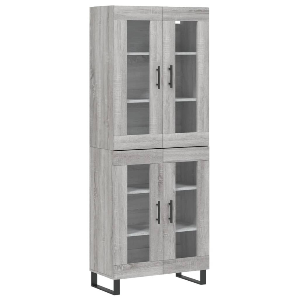 Vidaxl Highboard Sideboard Cupboard Side Cabinet Sonoma Engineered Wood Grey
