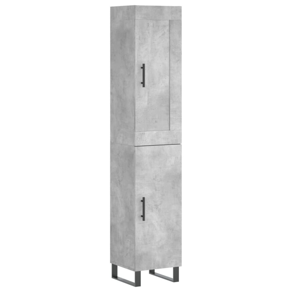 (concrete grey, 1 door) vidaXL Highboard Sideboard Tall Storage Cabinet Side Cabinet Engineered Wood