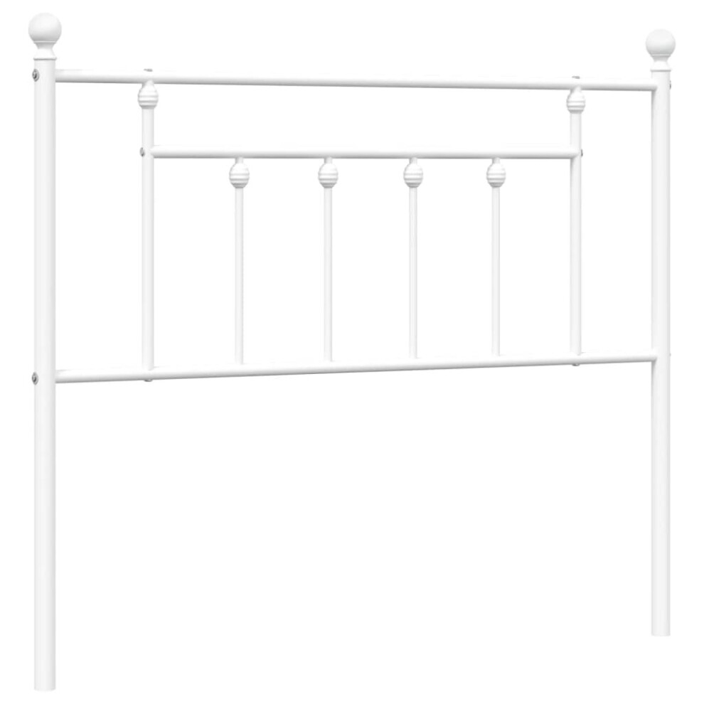 Vidaxl (White, 100 Cm) Metal Headboard Bed Header Bed Headboard Black Headboard Black 80 Cm