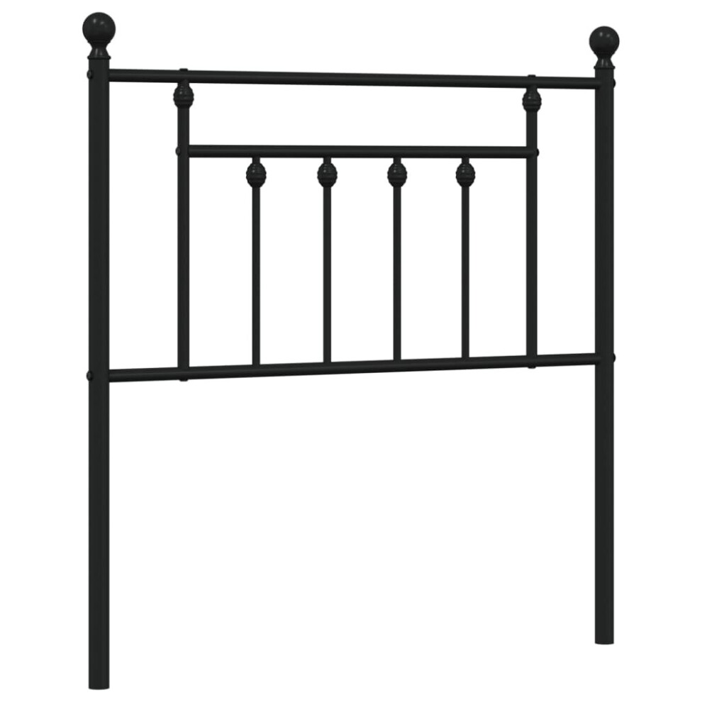 Vidaxl (, 80 Cm) Metal Headboard Bed Header Bed Headboard Headboard 80 Cm Black