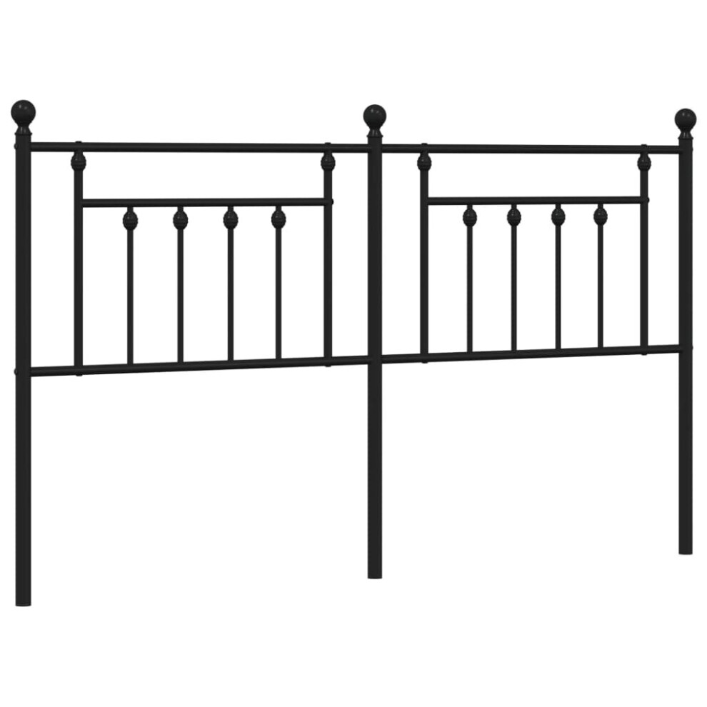 Vidaxl (, 160 Cm) Metal Headboard Bed Header Bed Headboard Headboard 80 Cm Black