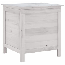 (white, 50 x 49 x 56.5 cm) vidaXL Garden Storage Box Outdoor Storage Chest Trunk Toy Box Solid Wood Fir