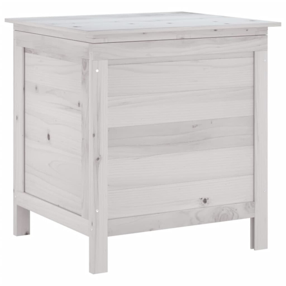 Vidaxl (White, 50 X 49 X 56.5 Cm) Garden Storage Box Outdoor Storage Chest Trunk Toy Box Solid Wood Fir