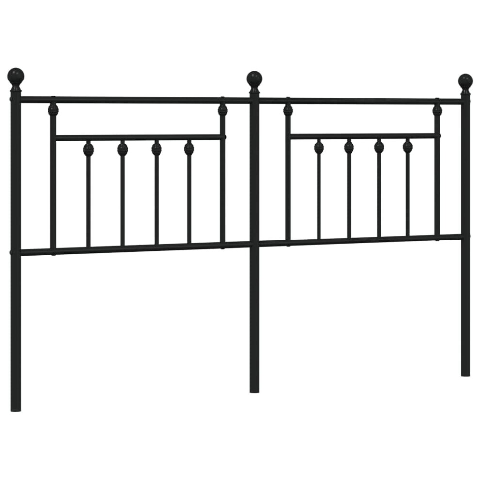 (black, 180 cm) vidaXL Metal Headboard Bed Header Bed Headboard Black Headboard Black 80 cm