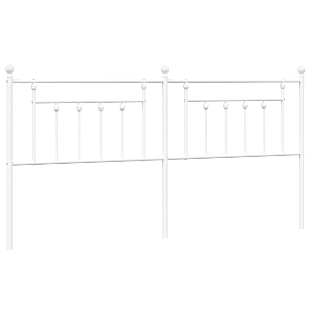 Vidaxl (White, 200 Cm) Metal Headboard Bed Header Bed Headboard Black Headboard Black 80 Cm