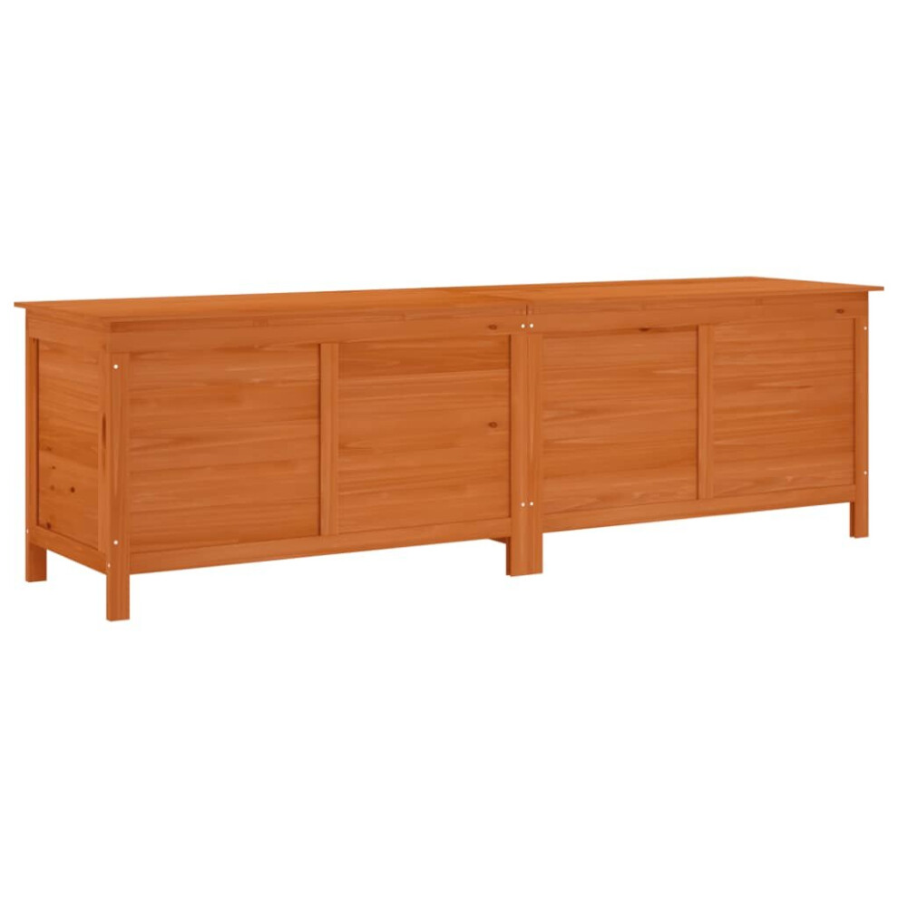 Vidaxl (Brown, 198.5 X 50 X 56.5 Cm) Garden Storage Box Outdoor Storage Chest Trunk Toy Box Solid Wood Fir