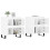 VidaXL (high gloss white, 2 pcs) vidaXL Sideboard Storage Side Cabinet Cupboards 2 pcs White Engineered Wood 3