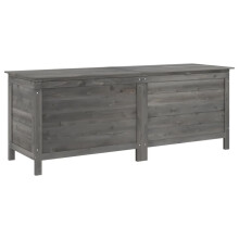 (anthracite, 150 x 50 x 56.5 cm) vidaXL Garden Storage Box Outdoor Storage Chest Trunk Toy Box Solid Wood Fir
