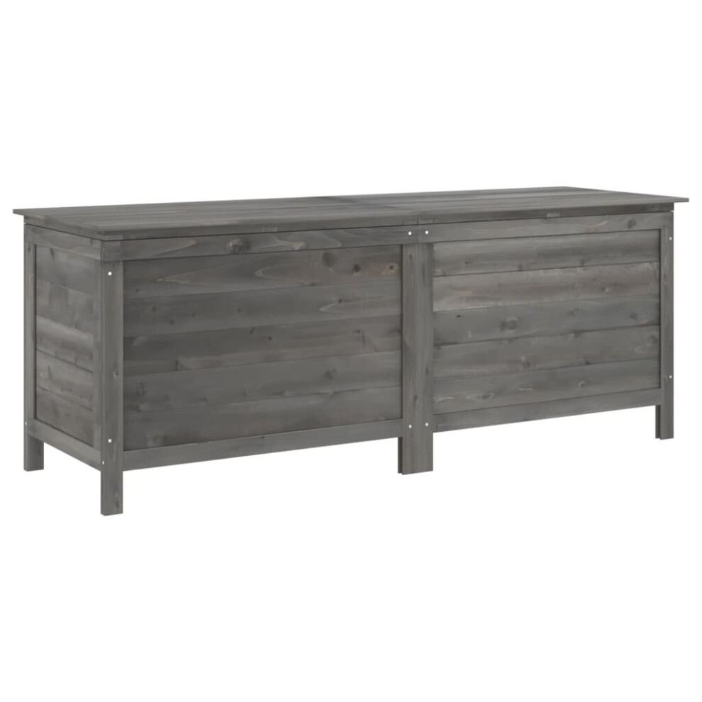 (anthracite, 150 x 50 x 56.5 cm) vidaXL Garden Storage Box Outdoor Storage Chest Trunk Toy Box Solid Wood Fir