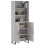 VidaXL (grey sonoma, 2 doors) vidaXL Highboard Sideboard Storage Cabinet High Gloss White Engineered Wood 3