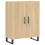 VidaXL (sonoma oak, 2 doors) vidaXL Highboard Sideboard Storage Cabinet High Gloss White Engineered Wood 7