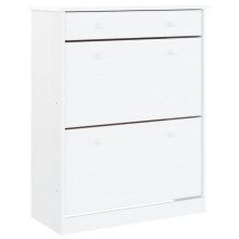 (white) vidaXL Shoe Cabinet Shoe Storage Unit Cupboard Shoe Rack ALTA Solid Wood Pine