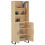 VidaXL (sonoma oak, 2 doors) vidaXL Highboard Sideboard Storage Cabinet High Gloss White Engineered Wood 3