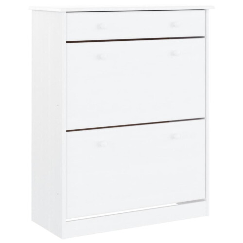 VidaXL (white) vidaXL Shoe Cabinet Shoe Storage Unit Cupboard Shoe Rack ALTA Solid Wood Pine 1
