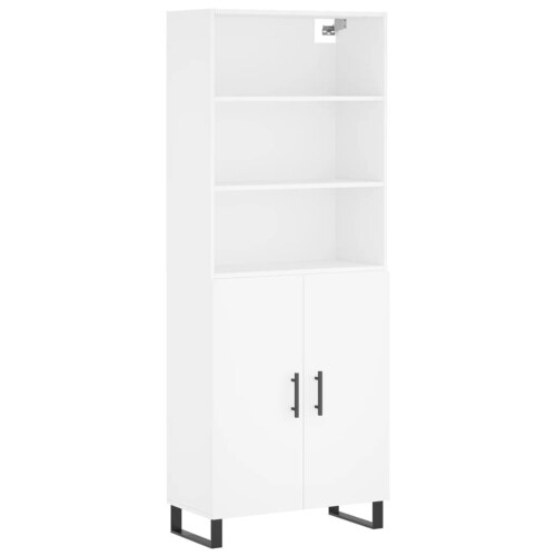 VidaXL (white, 2 doors) vidaXL Highboard Sideboard Storage Cabinet High Gloss White Engineered Wood