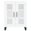 VidaXL (white, 2 glass doors) vidaXL Highboard Sideboard Storage Cabinet High Gloss White Engineered Wood 8