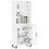 VidaXL (white, 2 glass doors) vidaXL Highboard Sideboard Storage Cabinet High Gloss White Engineered Wood 3